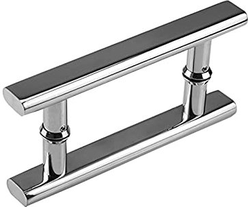 WYZDCP Stainless Steel Bathroom Glass Door Handles Sets Hole Center Spacing 145/440mm Sliding Doors Pull Handle for Office Hotel Shower Door Knobs (Size : 145mm)