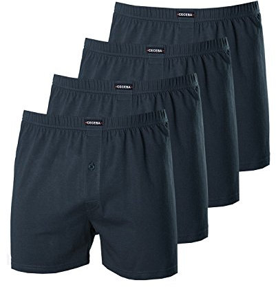 Ceceba Herren Boxershorts mit Eingriff (DE/NL/SE/PL, Alphanumerisch, L, Regular, Regular, 4 x blau (6979))