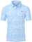 MoFiz Men's Polo Shirts Short Sleeve Casual Golf Work Polos Top Moisture Wicking Sports Fitness Hiking T-Shirts Camo Blue Size XL
