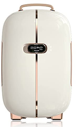 HMTE 13 L Mini Beauté Réfrigérateur Mode Cosmétique De Voiture Réfrigérateur Électrique Refroidisseur Et Réchauffeur Petit Et Léger Double Porte Cosmétique Réfrigérateur, Blanc (Blanc)
