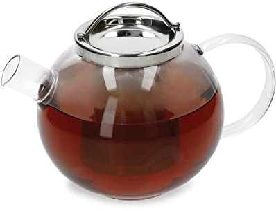 La Cafetière Darjeeling Loose Leaf Glass Teapot with Stainless Steel Infuser, 1 Litre