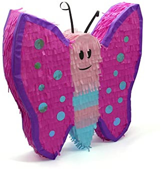 Nislai® Schmetterling Pinata | Ideal für Mädchen Geburtstag Party | oder Deko | Mini - 30x26x10 cm