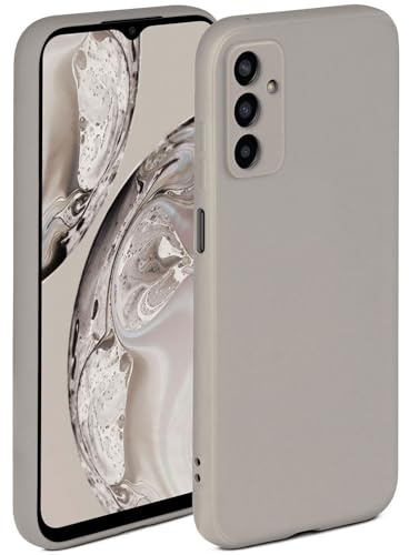 ONEFLOW Soft Case für Samsung Galaxy M13 Hülle aus Silikon mit Kameraschutz, Silikonhülle mit erhöhtem Schutz fürs Display, Backcover Schutzhülle, weiche Handyhülle, Taupe