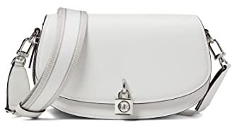 Michael Kors Mila Messenger Medium East/West Sling Optic White One Size, Weiß, 16X25X7CM