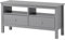 hagge home TV Schrank Holz 110x40 TV Board Holz Fernsehtisch Massivholz TV Lowboard Wohnzimmer Fernsehschrank TV Bank TV Tisch TV Kommode Weiss TV Table Sideboard Kleiner Fernseher Tisch Grau