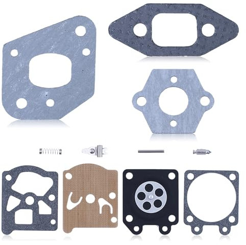 Gubeter Carburetor Carb Gasket Repair Rebuild Kit, For Partner 350 351 370 Chainsaw Parts, For Walbro Carburetor 33-29