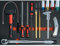 Mephisto Werkzeugeinlage Werkzeug Set Pro Line Werkstattwageneinlage inkl. Drehmomentschlüssel, Felgennüsse, magnetischer Greife Meisel und Metallfeilen-Set in einem Soft Inlay in Carbonoptik