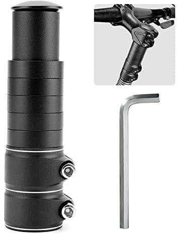 mellystore Lenkererhöhung Fahrrad Fahrradlenker Erhöhung Lenker Höhenadapter Aluminium Fahrrad Vorbau Erhöhung Gabelschaftverlängerung Verstellbar Fahrrad Gabelschaft Extender für MTB Rennrad 28.6mm