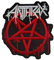 Anthrax - Pentagramm - Aufnäher zum Aufbügeln Logo (Einheitsgröße) (Rot/Schwarz/Weiß)