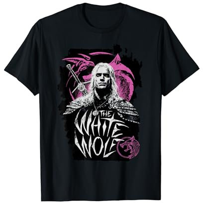 The Witcher Geralt Splash White Wolf Souvenirs pour fans T-Shirt
