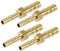 QUARKZMAN 4 Stück 6mm - 4mm Gerade Geformte Widerhaken Messing Schlauchverbinder