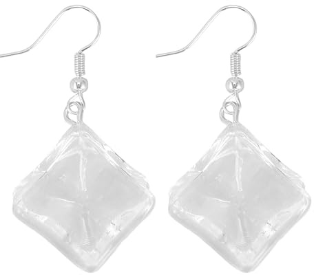 LIFKOME 1 Paar Eiswürfel-Ohrringe Übertriebene Tropfen-Ohrringe Acryl Unregelmäßiger Ohrschmuck Kreativer Lustiger Ohrring Für Frauen Mädchen Gastgeschenke