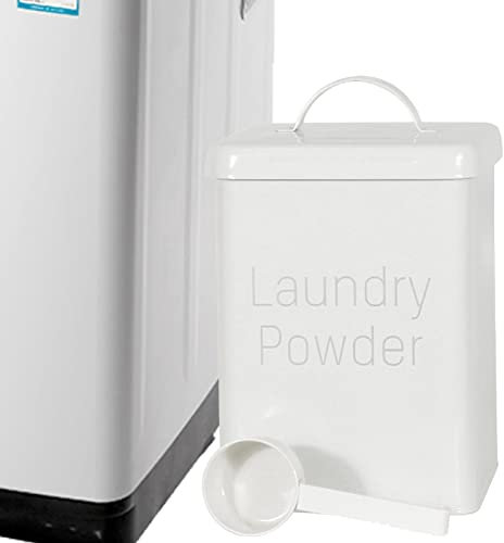 Waschmittelspender,waschpulver aufbewahrungsbox,Wäscheorganisations und Aufbewahrungsspender mit Löffel 3L,Flüssigwaschmittel und Weichspüler,auslaufsicher,Pulverbehälter für Weichspüler