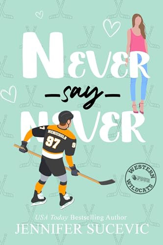 Never Say Never: An Enemies-to-Lovers Secret Identity New Adult Sports Romance (Western Wildcats Hockey Book 4) (English Edition)