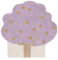 RugVista Apple Tree Teppich, Kinderzimmerteppich, 150 x 150 cm, Oval, Kinderteppich für Kinder, Baumwolle, Spielteppich Babys Junge Mädchen, Keine schädlichen Stoffe, Lila/Gelb