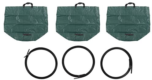 Qukaim Sacs poubelle de jardin, sacs poubelle de jardin, capacité de 300 L, conteneurs réutilisables pour pelouse, piscine, débris de jardin