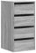 vidaXL Kommode, Sideboard mit 4 Schubladen, Schubladenschrank Schrank für Wohnzimmer, Anrichte Flurschrank Beistellschrank, Grau Sonoma Holzwerkstoff