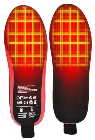 Heated Shoe Inserts - Foot Warmer Heating Insoles 2100mAh Remote Control | Warm Cuttable Washable Shoe Inserts for Skiing Outdoor Hunting Men Women Camping