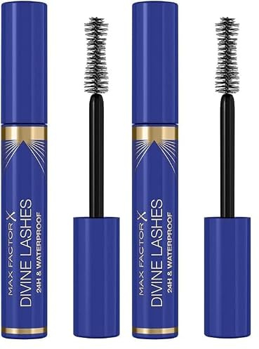 Max Factor Divine Lashes Masterpiece Mascara, Farbe 003 schwarz, wasserfeste Wimperntusche, individuelles Volumen, 8 ml (Packung mit 2)