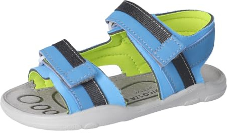 RICOSTA Mädchen und Jungen Kletthalbschuhe Sydney, Kinder Halbschuhe, Weite: MITTEL, waschbar,vegan, Klettschuhe, Sneaker, Adriatic/Sky (140), 28 EU