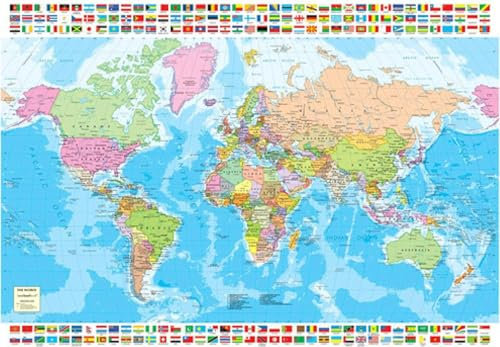 Weltkarte - 300-Teiliges Puzzle, Wunderschön Illustriertes Puzzle, Großes Puzzlespiel, Stressabbauspielzeug, Geeignet Für Puzzleliebhaber Mit Familie Und Freunden
