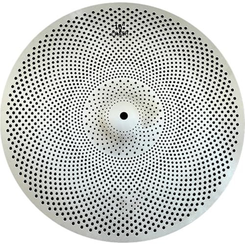 Schlagzeug Becken 14/16/18/20 Drum-Becken Silent-Becken Schwache Becken Silencer-Becken Jazz-Drum-Becken(Silver,16 Inch)