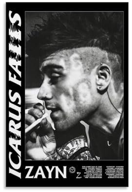 juaseehke Zayn Malik Poster, Raumdekoration, Leinwandposter, ästhetisches Poster, Druck, Wandkunst, Dekorposter, 60 x 90 cm, ungerahmt, 4