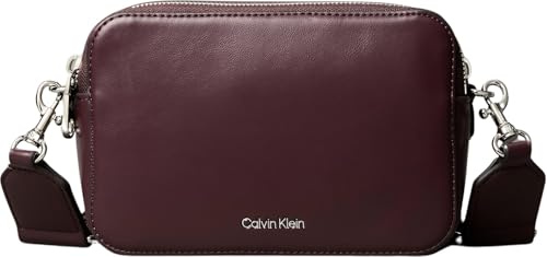 CALVIN KLEIN Damen Webtasche LV04F3165G Crossover, Rot (Fudge), Einheitsgröße, Rot (Fudge), One Size