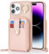 SailorTech for iPhone 11 Pro Max Case Ring Stand with Credit Card Holder for Women, Phone Case for iPhone 11 Pro Max Leather Case Wallet with Credit Card Slots Zipper Case-Rose Gold
