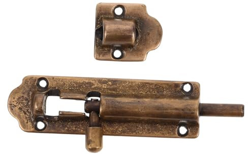 MAGICLULU Kleiner Türriegel aus Kupfer mit Einfachem Einbau und Vielseitiger Verwendung Eleganter Vintage Schuppentürriegel für Zuhause und Büro in Gold