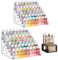 YEXEXINM Lot de 2 organiseurs de peinture acrylique avec support de pinceau, 7 couches de peinture transparente, support de rangement pour loisirs créatifs, modèles miniatures, flacons de pigments