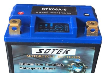 LiFePO4 lithium motorcycle starter battery 12V 6AH/9AH/12AH/14AH/18AH/24AH High capacity Built-in BMS Suitable for a variety of motorcycles High efficiency and durability(STX07L113x69x85MM)
