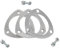 Krtopo 3 Inch Exhaust Flange Connection Kit - Stainless Steel 3-Bolt Flange & Exhaust Gasket Set with Hex Head Bolts Locknuts for 3 Turbo Downpipe Catback Headers (2 PCS 76mm)