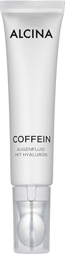 ALCINA Coffein Augenfluid - 1 x 15 ml - Für eine strahlende Augenpartie - Mildert Augenschwellungen - Kühlt und erfrischt sofort - Augenfluid mit ausleuchtenden Pigmenten, Coffein und Hyaluron
