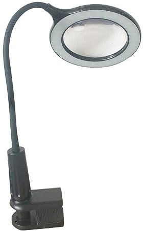 DIYEAH Noir lampe de bureau LED dirigé USB agrafe grossissant Liseuse lampe loupe Black