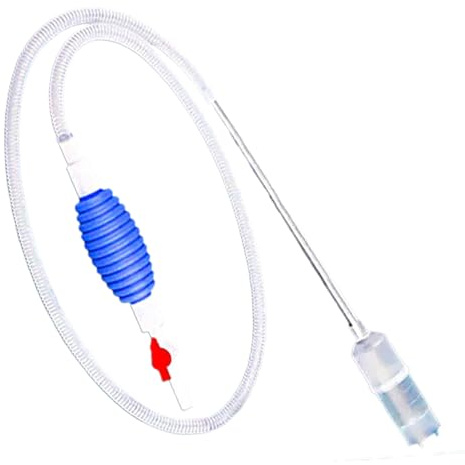 Staubsauger für Aquarienkies | Transparenter Siphon zur Reinigung von Aquarien – für die Pflege von Amphibien und kleinen Haustieren wie Guppy Schildkröten und