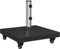 vidaXL Base de Parasol con Ruedas para Postes de Ø38/48mm Granito Negro 30 kg Cuadrada