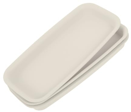 BAZEITFLOW 3pièces Lot de Plateaux Rectangulaires Plastique Anti-Fuite pour Jardinières Bases Solides Et Résistantes pour Pots De Fleurs Protection Les Débordements Et Polyvalent