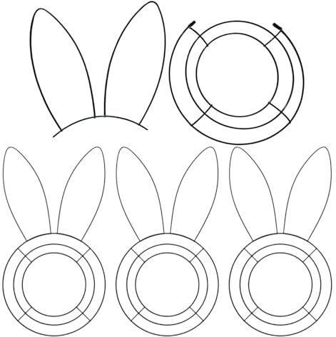 Ostern Metallkranz, 4pc Metallringe Eiform, Metalldrahtring Rahmen DIY Blumengirlande Zum Basteln, Für Zuhause Party Tür Wand Dekoration