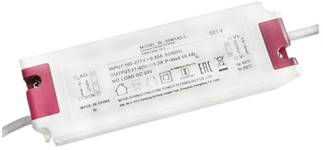 Fuente de alimentación LED serie L con carcasa de plástico, amplio voltaje, bajo PFC, sin parpadeo 3-50 W (DL-50W1A5-L)