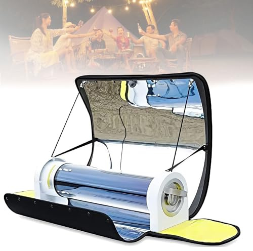 GYKOZY Portable Solar Oven BBQ Cooker, Solar Stove Cooker with 4.5L Large Capacity, Solar Oven Sun Cooker Foldable Camping Stove with Thermometer for Outdoor Camping Familiy Party
