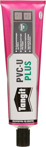 Tangit PVC-U Plus Kleber 125g I PVC Rohrkleber für Druckrohrleitungssysteme und drucklose Rohrsysteme I Spaltfüllender Klebstoff druckbeständig für PVC-U Rohre und Fittinge I bm021
