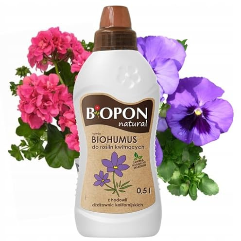 Concime piante fiorite liquido 0,5L - fertilizzante organico humus di lombrico
