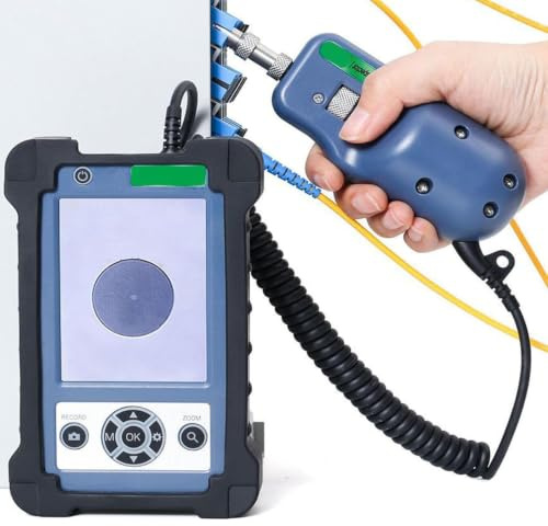 Microscope d'inspection de face d'extrémité de connecteur de fibre optique à grossissement 400x, avec écran LCD HD de 3,5 pouces, kit d'inspection de fibre optique,sonde d'inspection de fibre optique