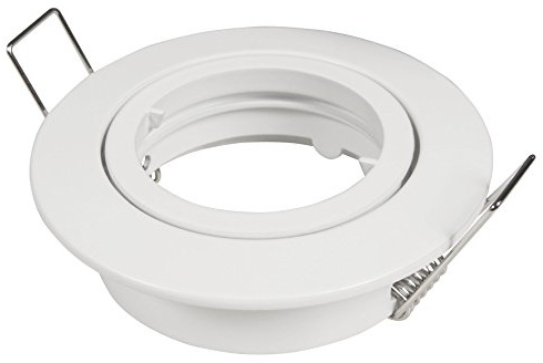 McShine - Einbaurahmen Strahler | DL-828 | weiß, 82mm-Ø, Bajonett, schwenkbar | als Deckenleuchte verwendbar in Kombination mit Leuchtmitteln wie z. B. MR16, GU10 und LED-Modulen