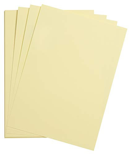 Clairefontaine 975567C Packung mit 25 Bastelkartons Maya, 185g, DIN A2, 42 x 59,4 cm, 1 Pack, strohgelb