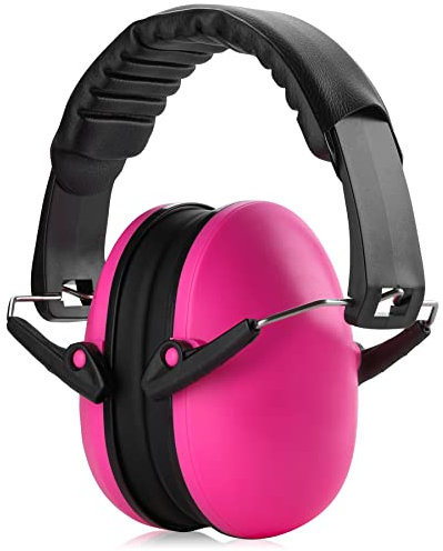 Cuffie con Protezione dal Rumore - Colore Rosa Protezione per Udito e Cancellazione del Rumore Cuffie con Riduzione Antirumore Sicura, Adatte a Bambini e Adulti per Sparare, Cacciare, Lavori col Legno