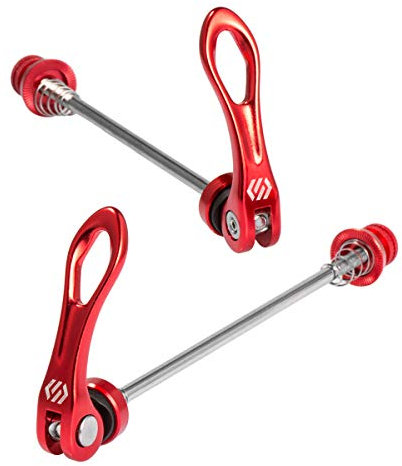 Chooee Schnellspanner Fahrradnaben-Set, Fahrrad Fahrradfahren Rad Speiche Vorder- & Hinterspeiche für Rennrad, Rot