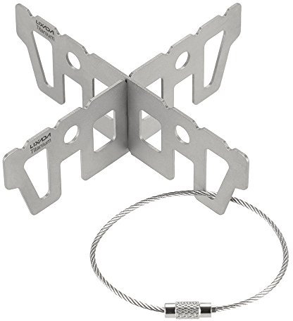 Lixada Fornello da Campeggio Fornello ad Alcool Stove Rack Cross Stand Fornello Barbecue all'aperto Supporto Rack