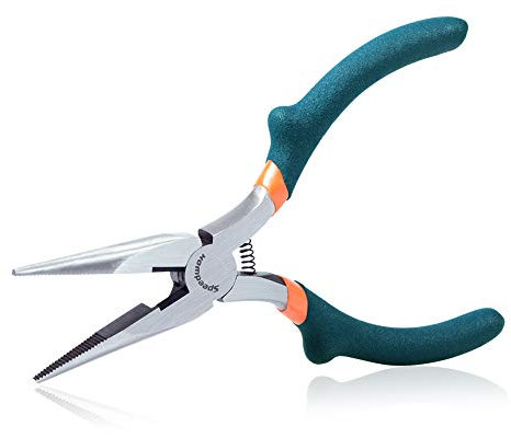 Speedwox Mini pince diagonale Extrémité de coupe américain de Aiguille Pince à long bec mince de précision Coupe Fil métallique 135 mm convexe Bandoulière Petite pince Micro fine bijoux Perle